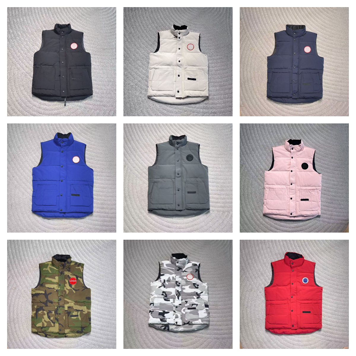 Vest gilet body warmer Jacket Men Designer Stand Embroidery Collar Zipper Letters Casual Slim White Duck Down Winter Mens Femme Veste bodywarmer wes