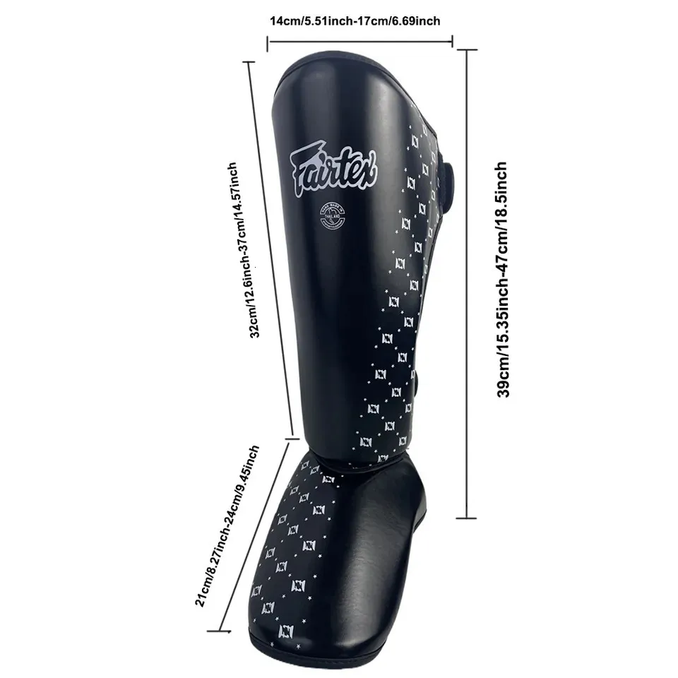 2026 High outdoor Quality Black Professional Boxing Training Shin Guard Kids Adults Kickboxing Sanda Ankle Protection Size M Durable Breathable Adju