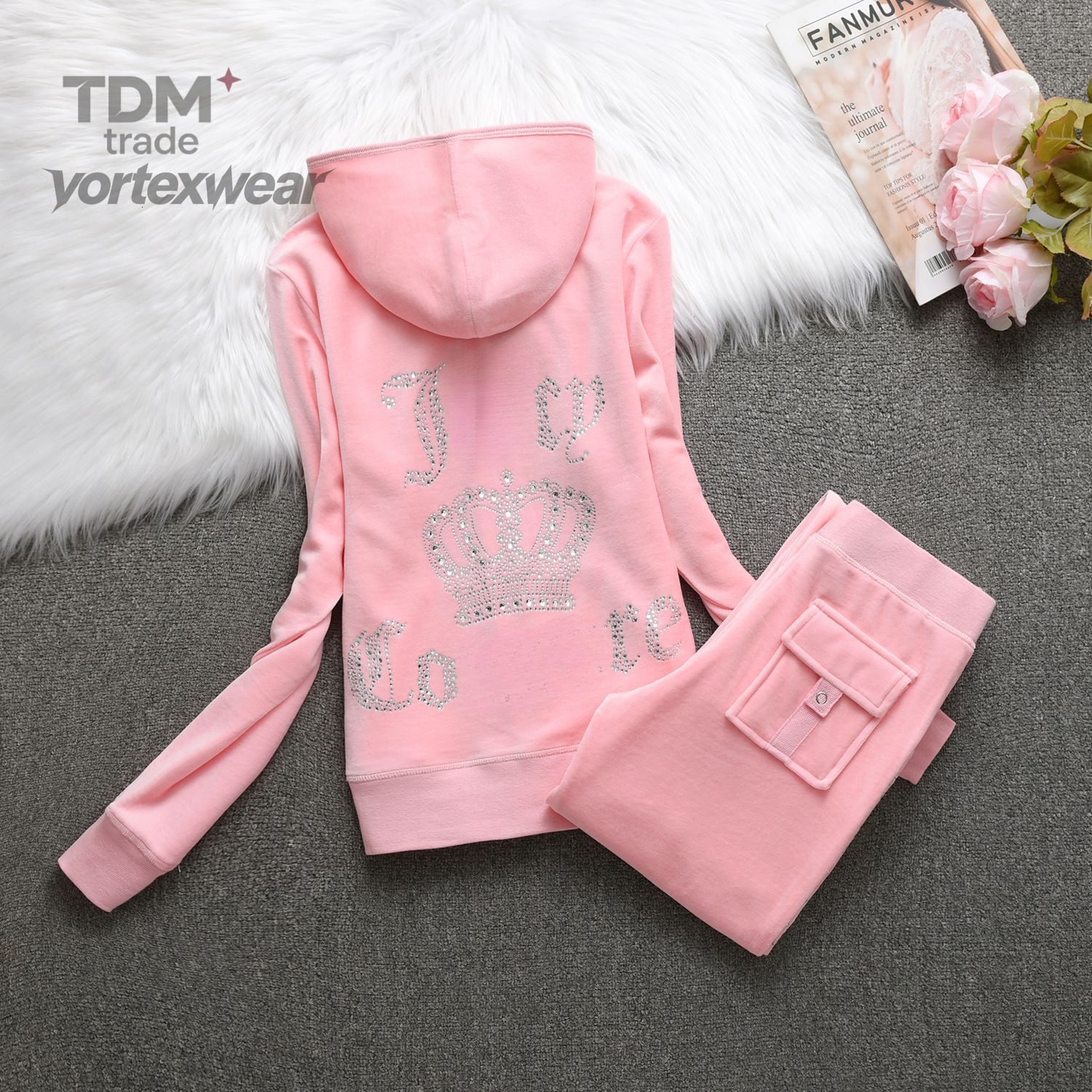 Tracksuit 2026 tracksuit women Fashion Women Two Pieces Sweatsuits Velour Long Sleeve Sets Female Sports Tracksuits Casual Loose Jogging Suits Lady