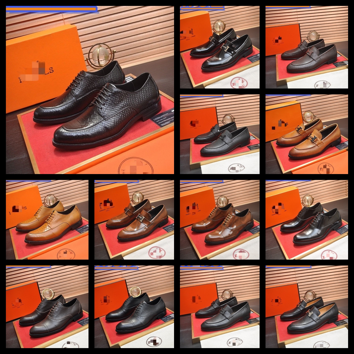 2026 Top Luxury Dress Shoes Mules Horsebit Men Flat Rincetown Authentic Cowhide Casual Shoe Round Toe Classic Loafers Mens Shoes size 38-46