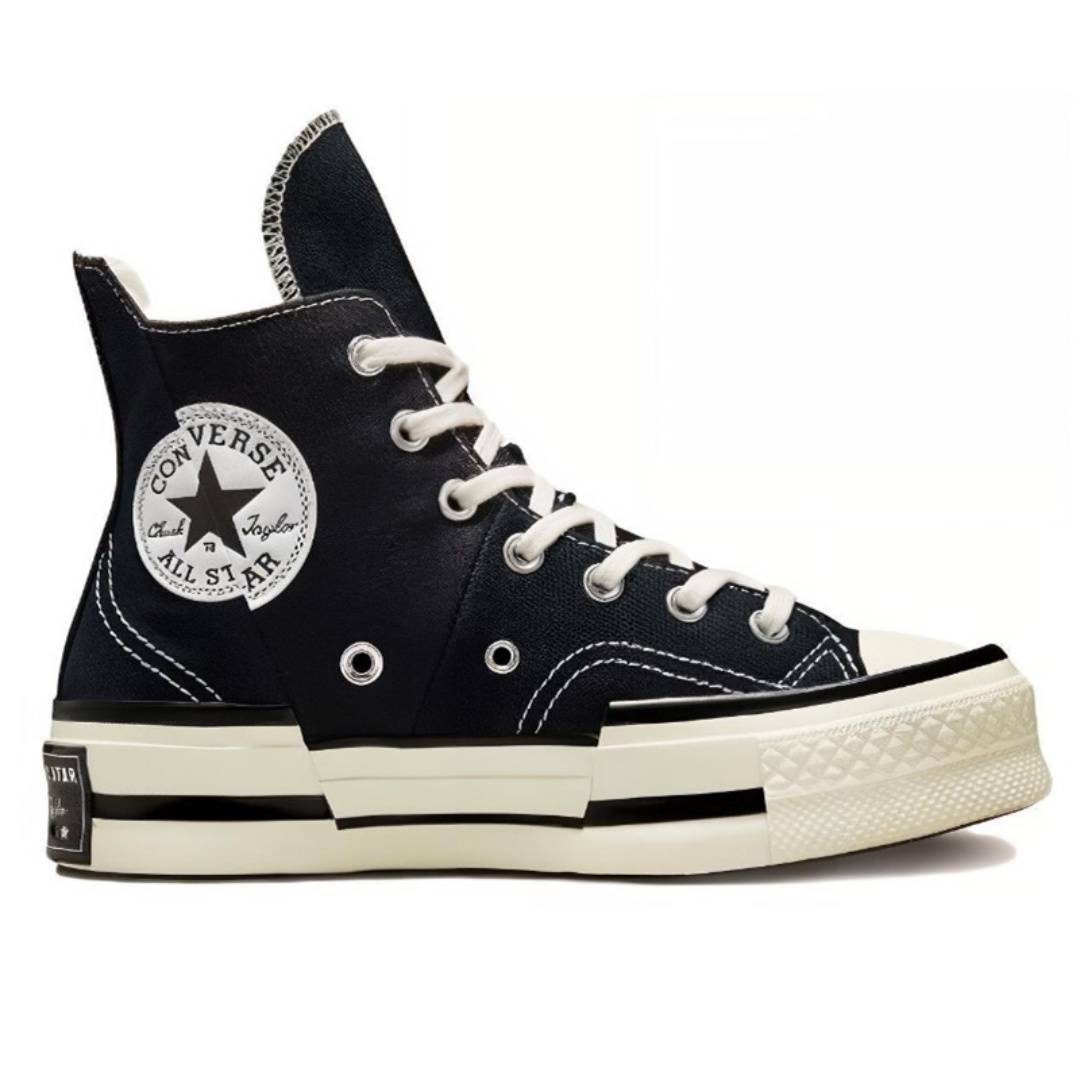 Converse Chuck 70 Plus Chuck Taylor Unisex Light Flat Canvas Shoes Retro Casual Shoes Solid Color Sneakers Wearproof Skate Shoes For Daily Commuting