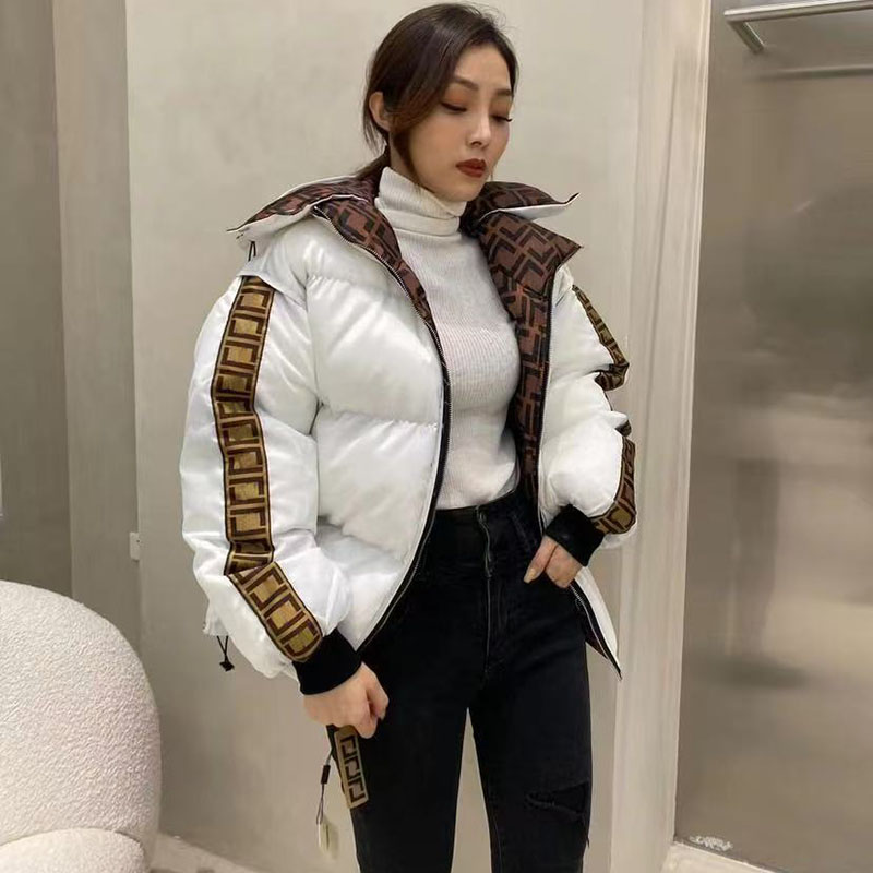 Designer luxury letter pattern hoodie down jacket, unisex, reversible, perfect for winter wear, thick and warm, high-quality jacket