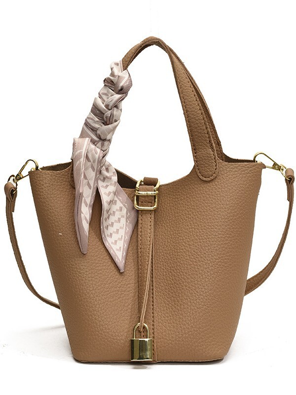 Lychee Pattern Basket 2026 New Trend Simple Casual Single Shoulder Crossbody Korean Niche Handheld Bucket Bag Handbag Shoulder Bag Fashion Bucket Ba