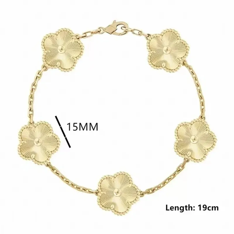 designer bracelet classic Four leaf clover bracelet Men women Bracelet 18K Gold Luxury jewelry Mother-of-Pearl Bracelet luxury jewelry Festival gift