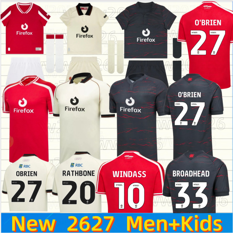 S-4XL 26 27 Wrexham Soccer Jerseys home away third 2026 2027 DAVIES Boden F Takyi P Rutherford S Wedgbury Allsopp Billy Ashcroft Men kids kit Footba