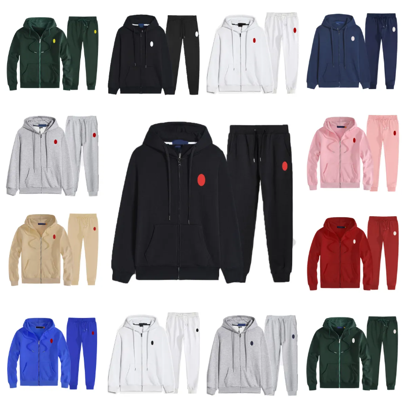 Fashion Ralps Designer Mens Polos Tracksuit Luxury Brand Fashion Style velour Hoodies Pants Couple's set Hoodie Suits Classic print tech Fleece