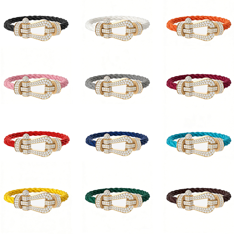 Luxury Jewelry Full Diamond Bracelet 18k Gold Large Stainless Steel Women's Jewelry Designer Bracelet