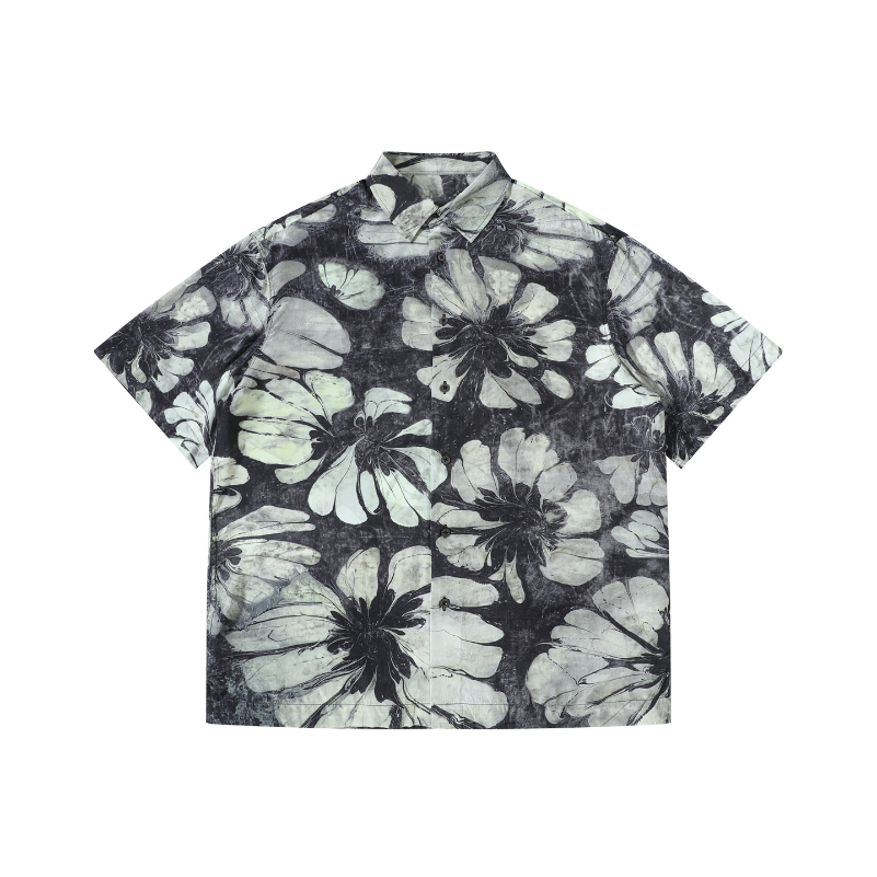Summer Hip Hop Vintage Print Shirts