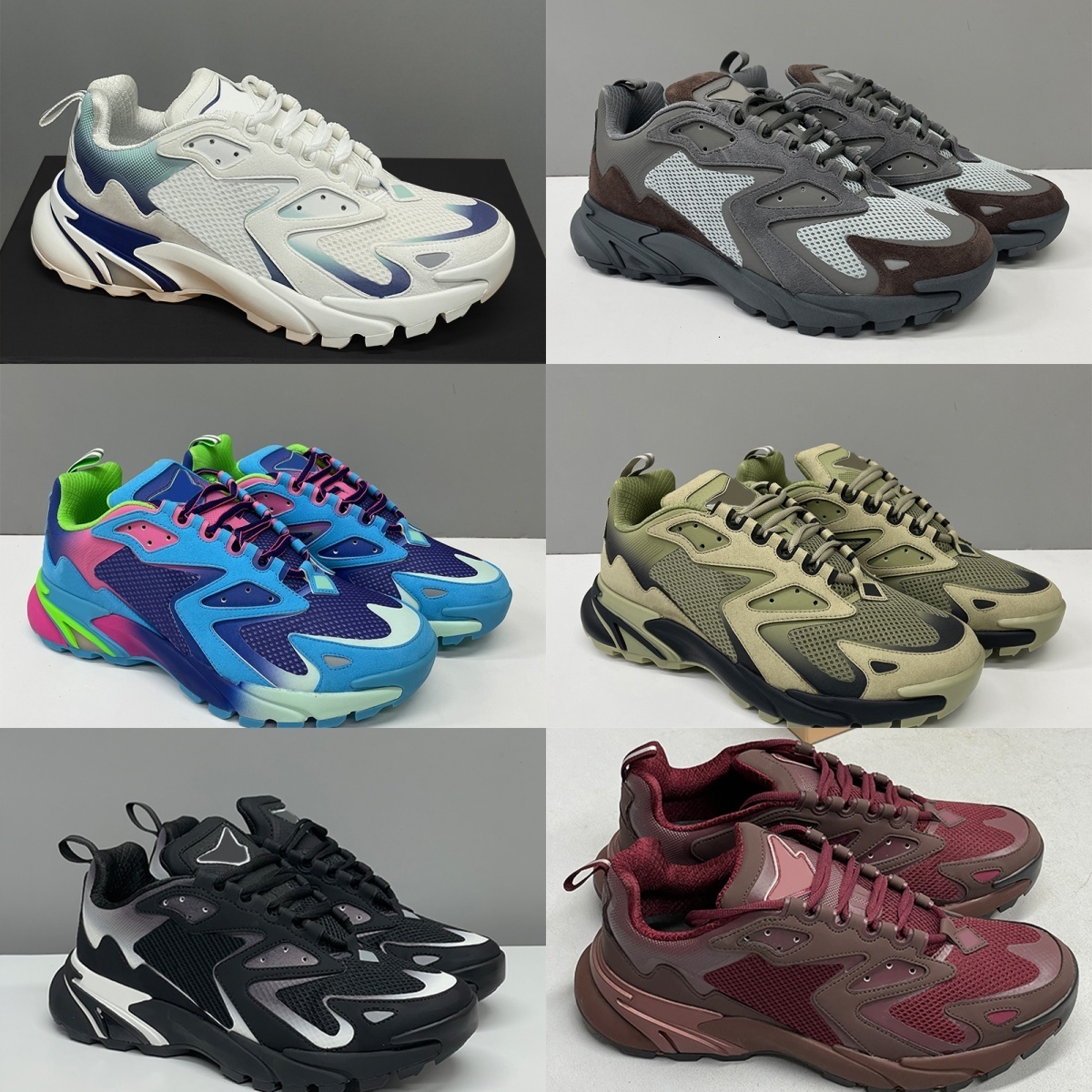 Hommes Runner Tatic Baskets De Luxe Designer En Cuir Véritable Maille À Lacets Respirant Chaussures De Sport Semelle Confortable En Plein Air Ent