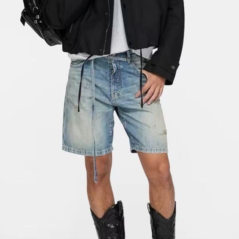 Best Quality Denim Shorts Men Women Unisex Summer Vintage Blue Jean Shorts