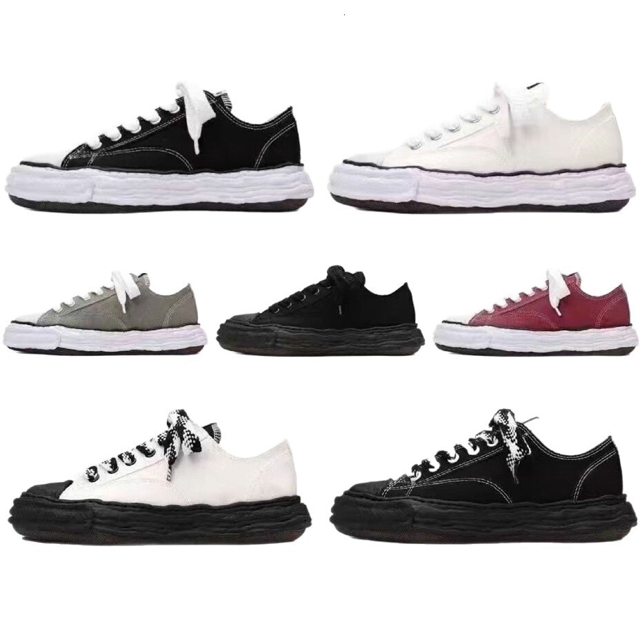 Designer Peterson 23 OG Dissolved Wavy Thick Sole Canvas Sneakers Unisex Low Top Skate Shoes Multi color Street Casual Walking Trainers For Men W