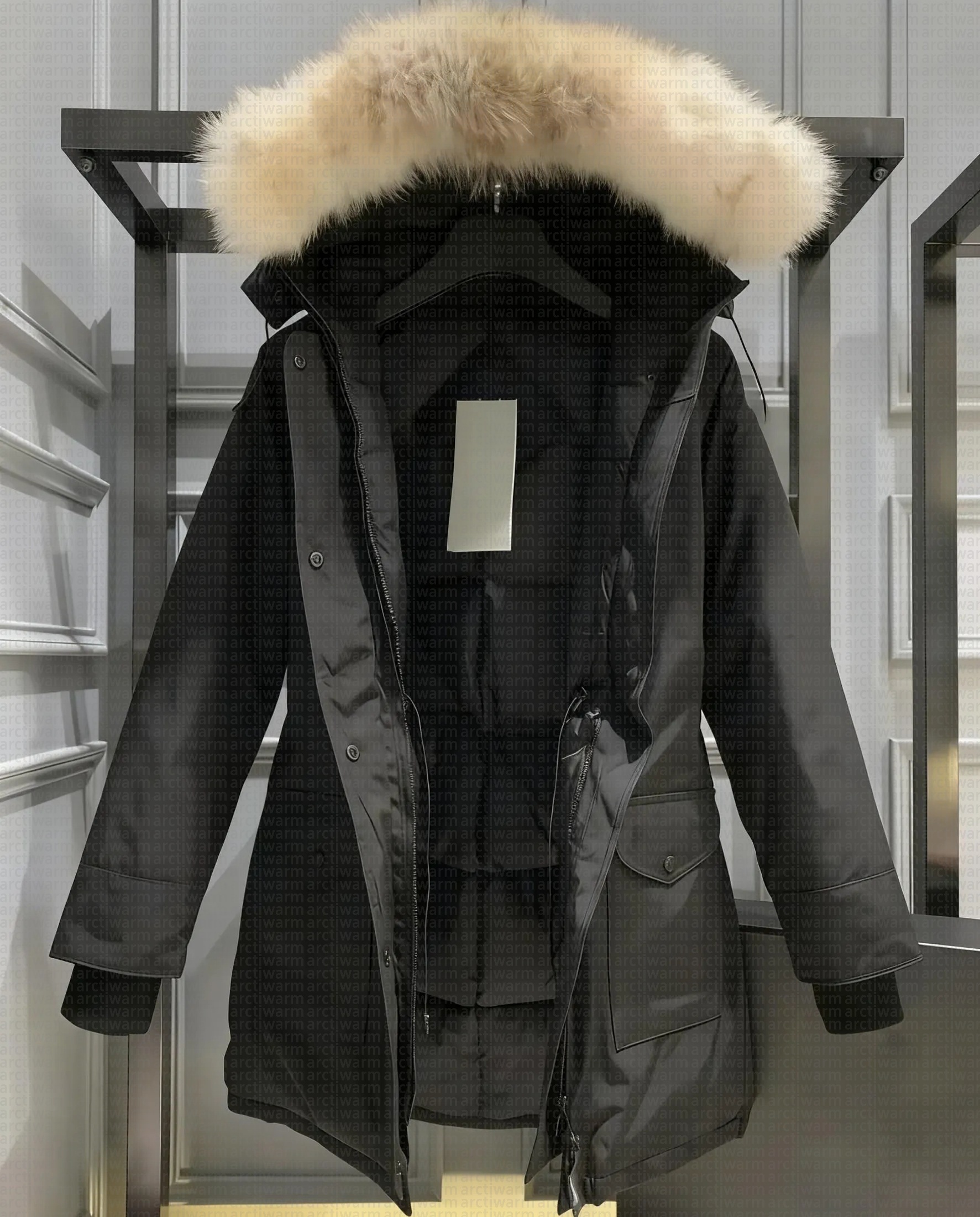 Designers Womens Down Jacket Fashion Brand jackets women Long Coat Large Pocket Fur Collar Thermal Top Female autumn winter Large Clothing Coats Dou