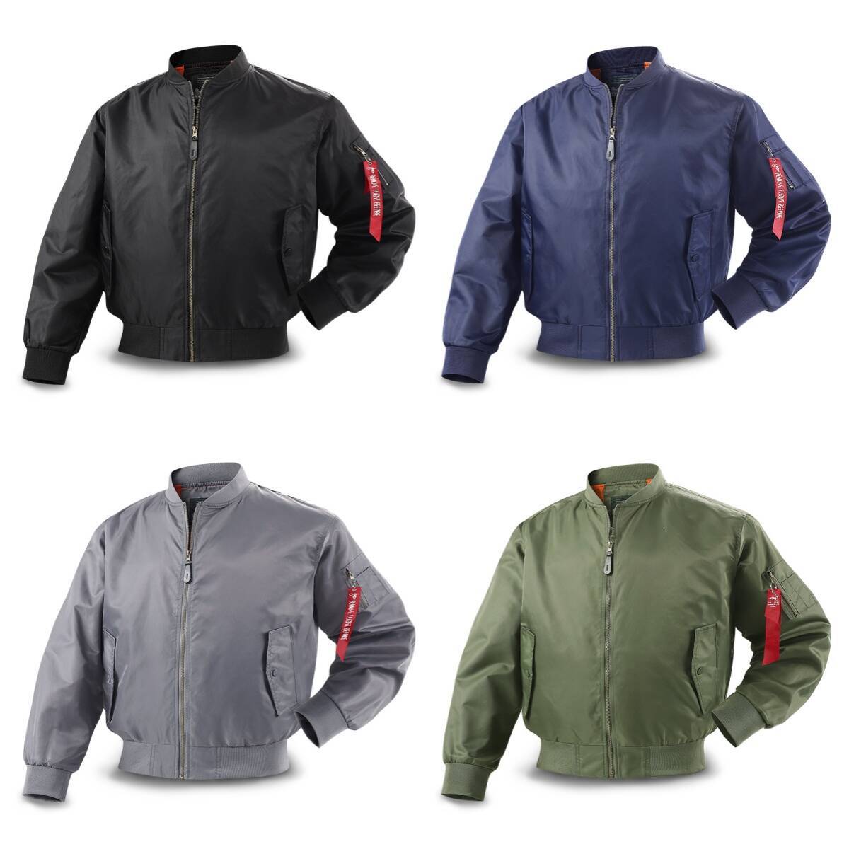 Air Force Flight Jacket Manteau de sport pour hommes Col montant Haut ample Veste décontractée polyvalente pour le printemps et l'automne Veste d