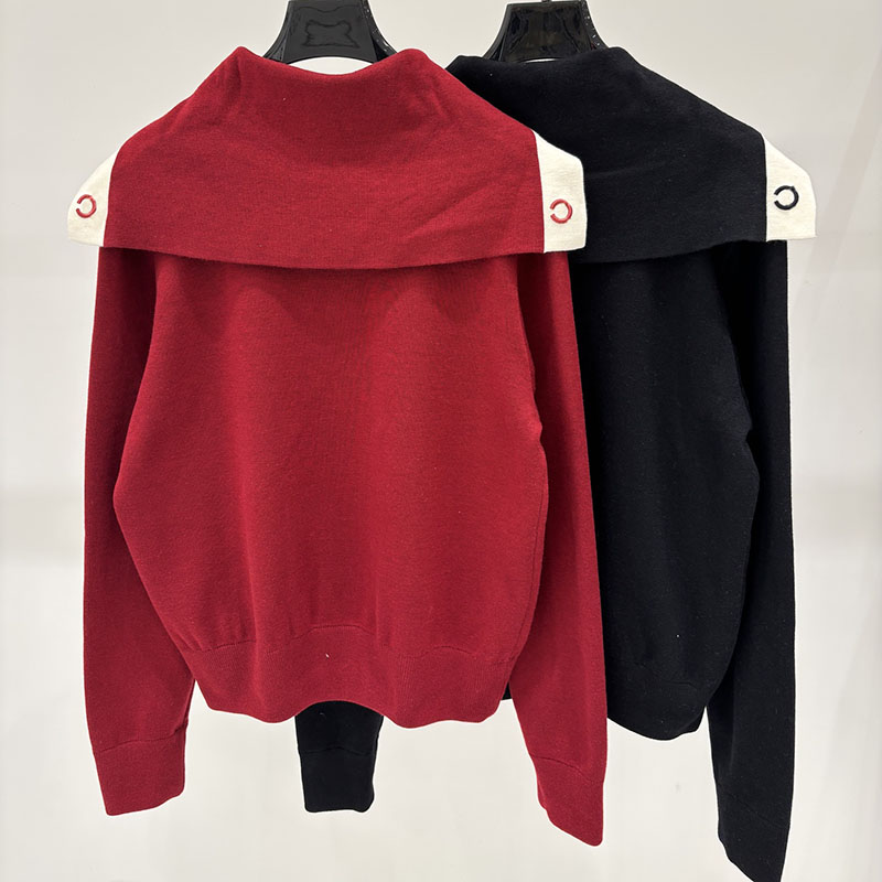 VintageLetter Contrast Color Sweater Cardigan Designer Women Elegant Long Sleeve Knit Coat Spring Autumn Street Style Birthday Wedding Cardigans