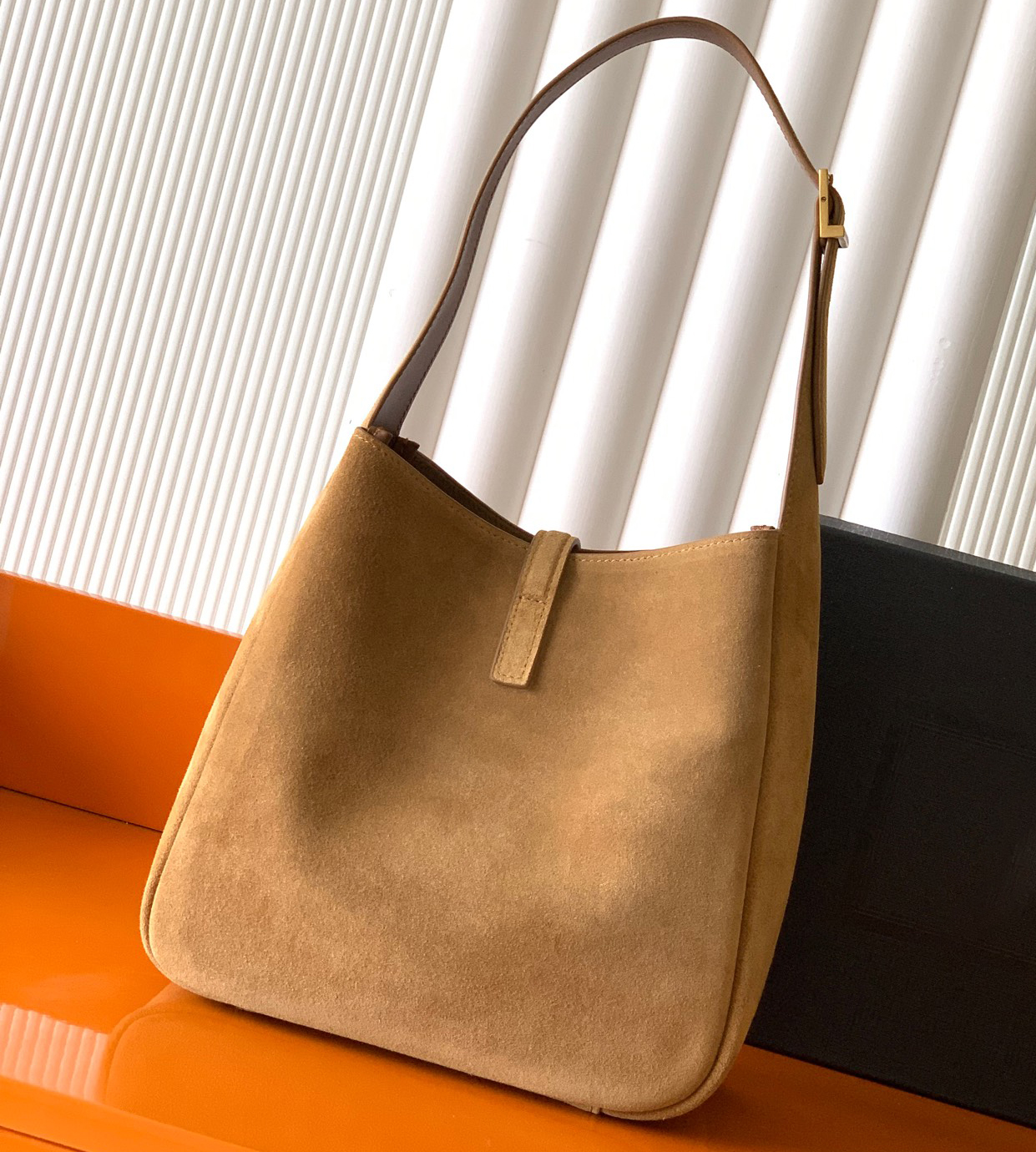 TOP Mirror Quality Hobo Bag Top Grain Leather Large Capacity One Shoulder Carry
