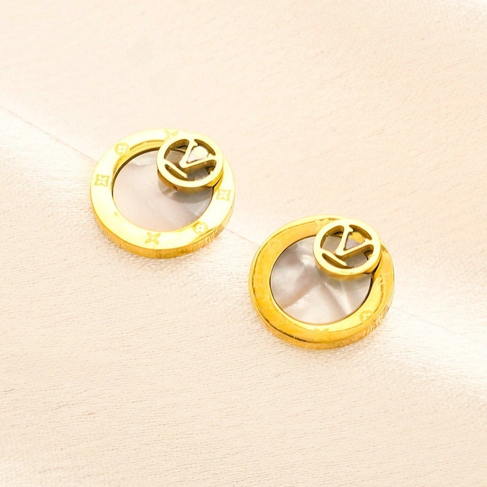 Designer Stud Earring Classic Brand Letter Earrings for Women Crystal 18K Gold Plated Jewelry Woman Luxury Earrings Wedding Party Gift