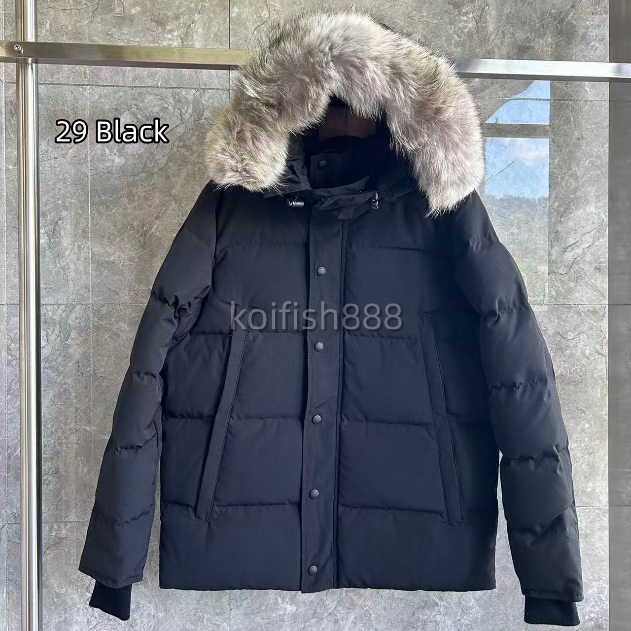 Canadain designer winter down Jacket puffer jacket mens coat mystique coyote fur winter thickened hooded coat parka down Jacket size xs-2xl