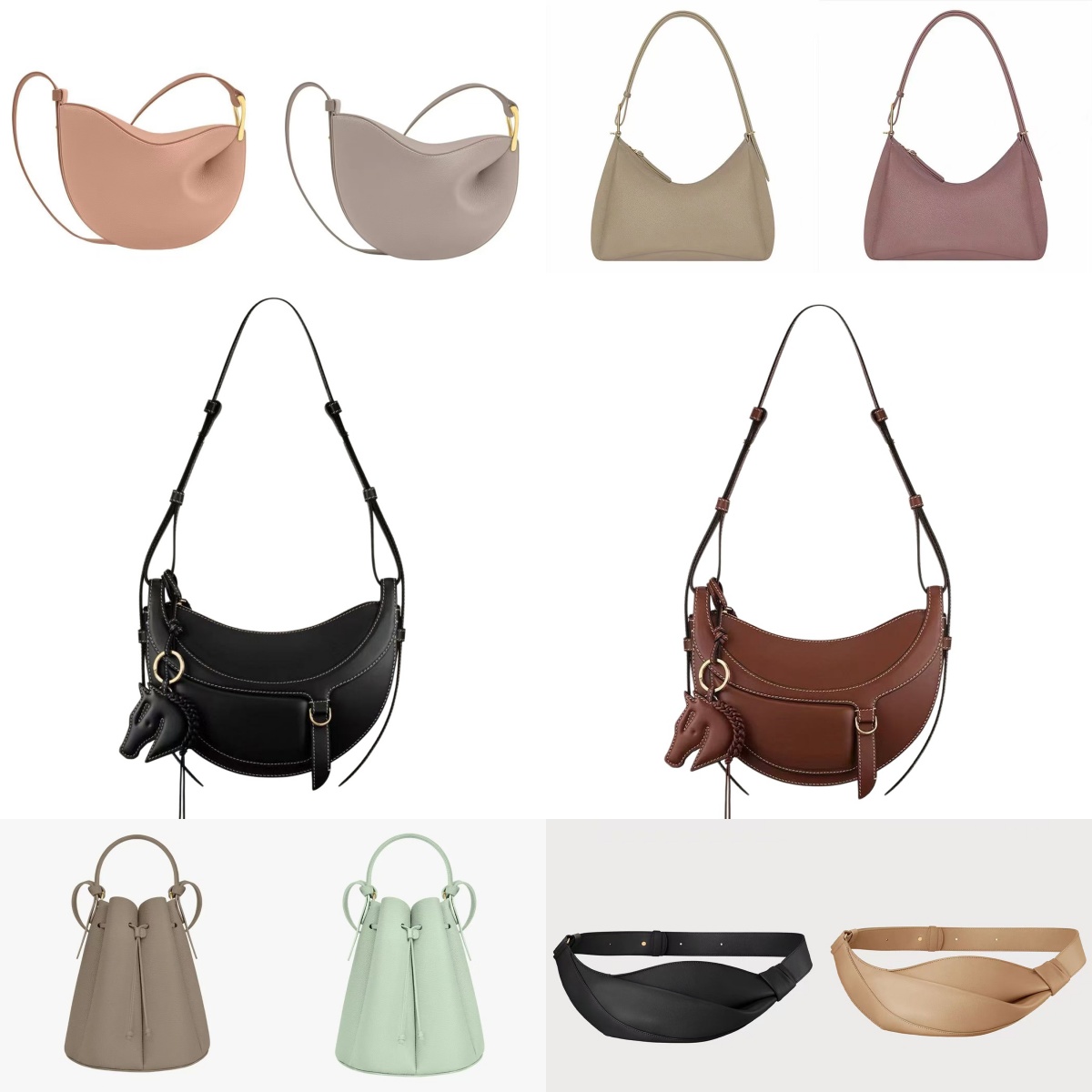 Designer Bag Women Crescent Hobo Bag Collection Fashion Women Multi Style Saddle Bucket Crossbody Shoulder Bags Casual Minimalist Daily Shopping Tra