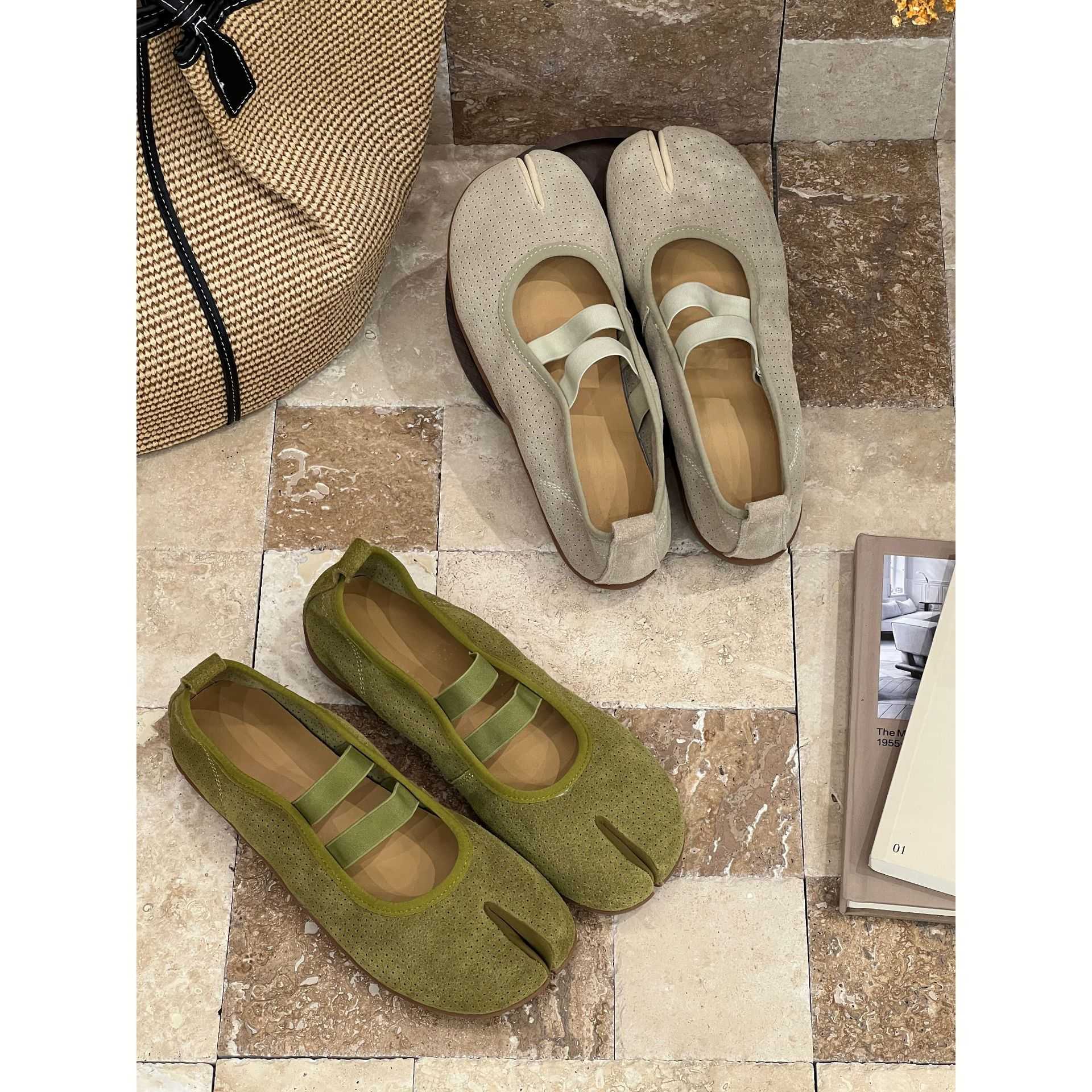 niche pig-trotter split-toe shoes 2026 summer new model cross-strap ballet shoes Mary Jane single shoes for women