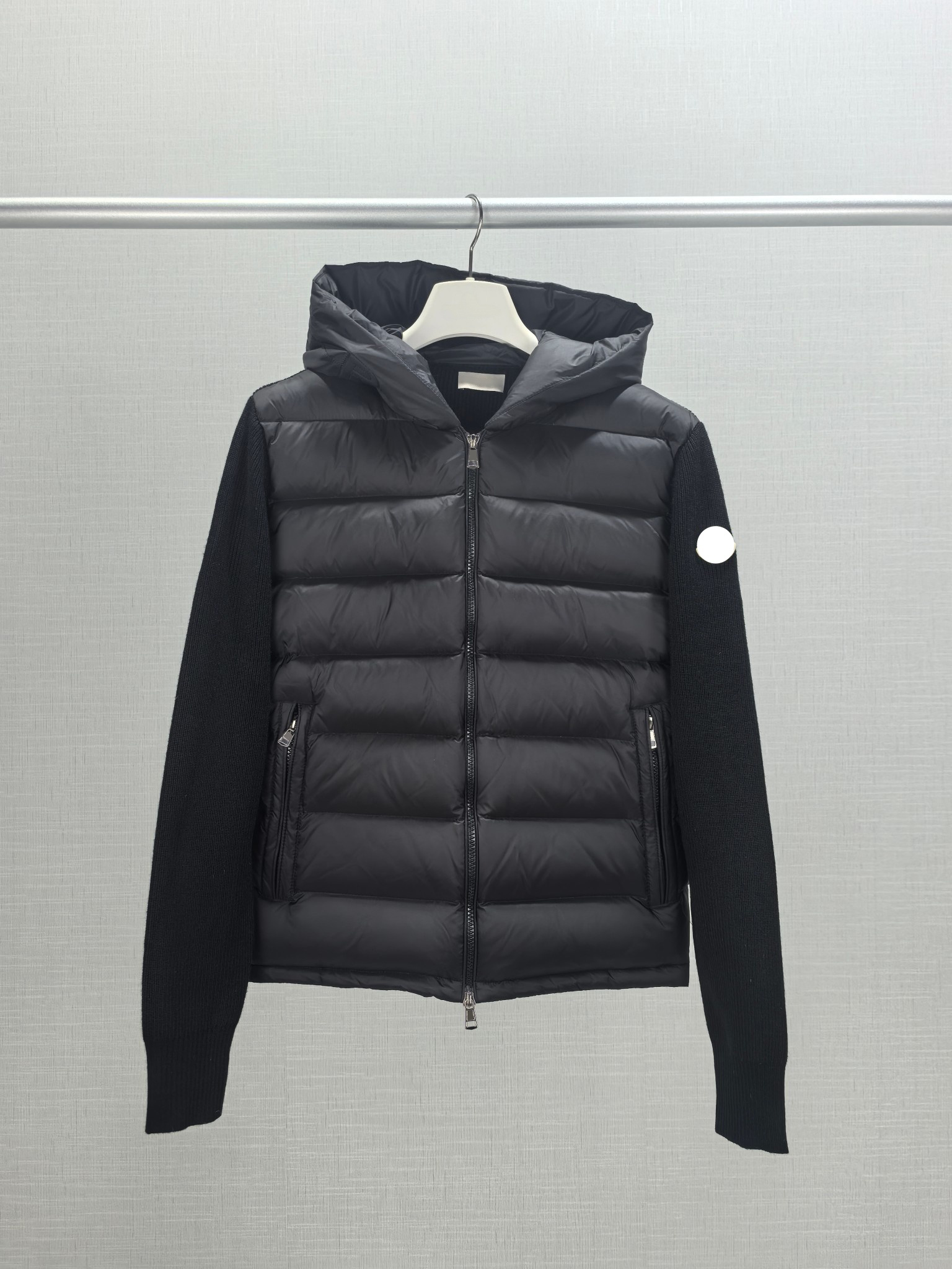 Winter New Arrivals 6 styles Mens knitted panels puffer down winter jacket designer black lightweight me's jacket spring autumn outerwear co