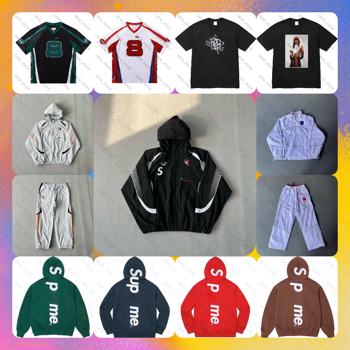 10A Designer New Fashion Mens Sportswear Jacket Embroidered Patterns Retro Racing Jacket Hoodie Drawstring Women Supremen suit Pants Set SPHT3 B3