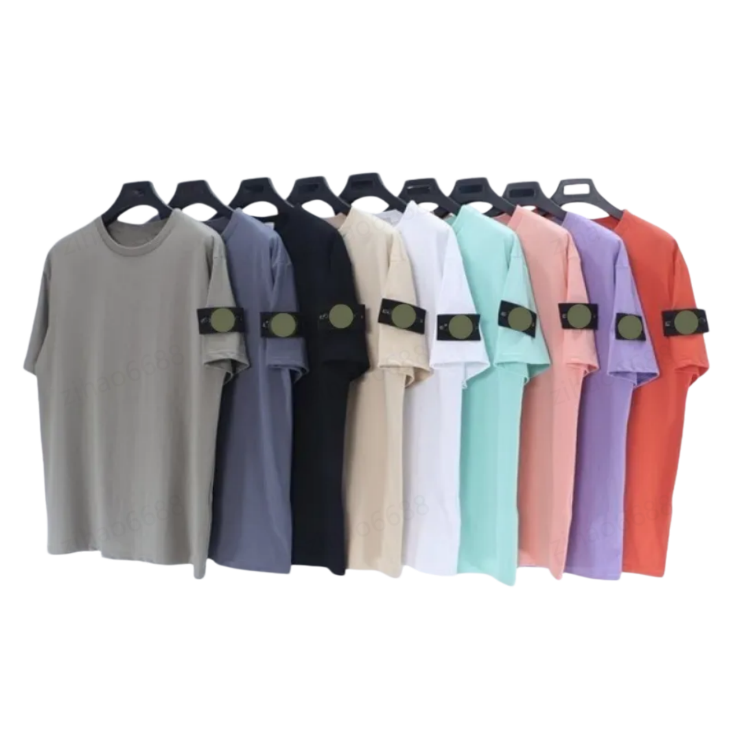 Stone T Shirt Designer High Street Wear Solid Color Compass Badge Casual Loose Luxury Brand Tshirt Short Sleeves Topstoney T Shirt Loose Crew Neck G