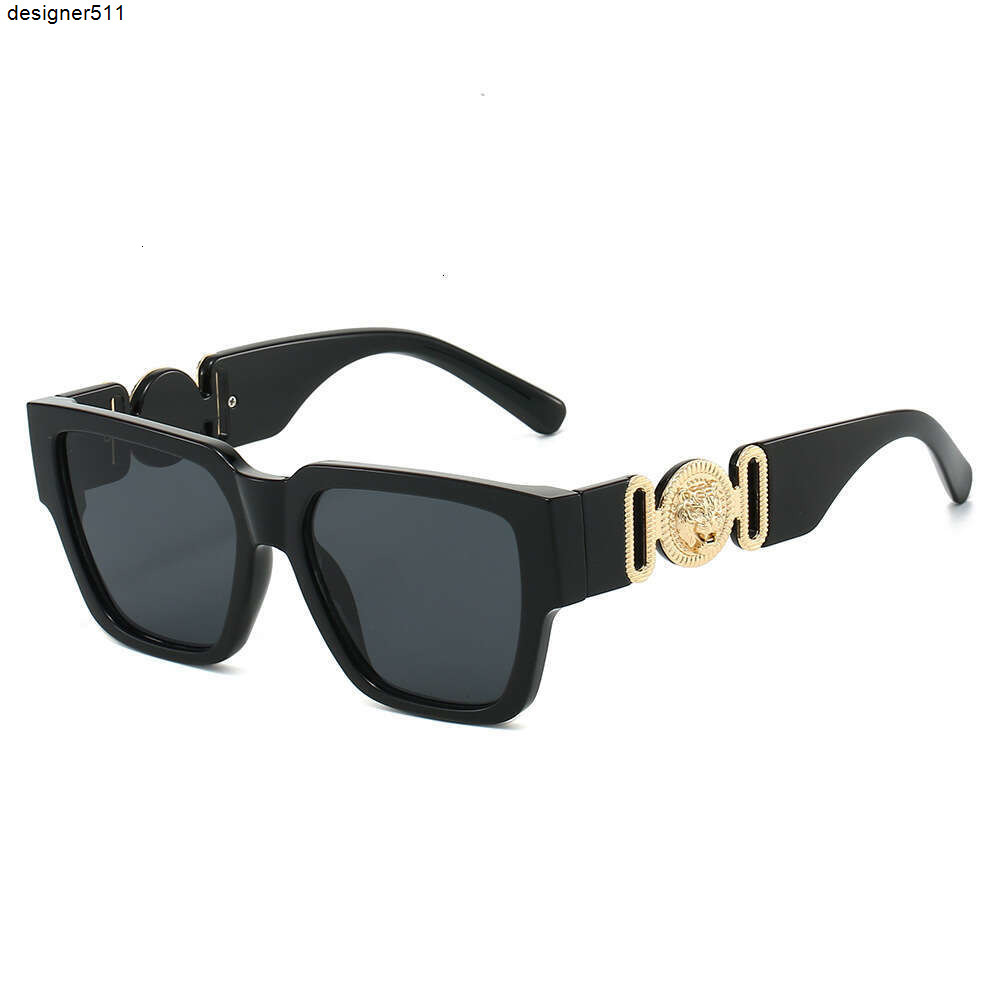 Sunglasses Fashion High-Grade Designer Sunglasses 2025 New Square Personality Lion Head Large Frame Export Hot Style Color-Block Fashion Sunglasse