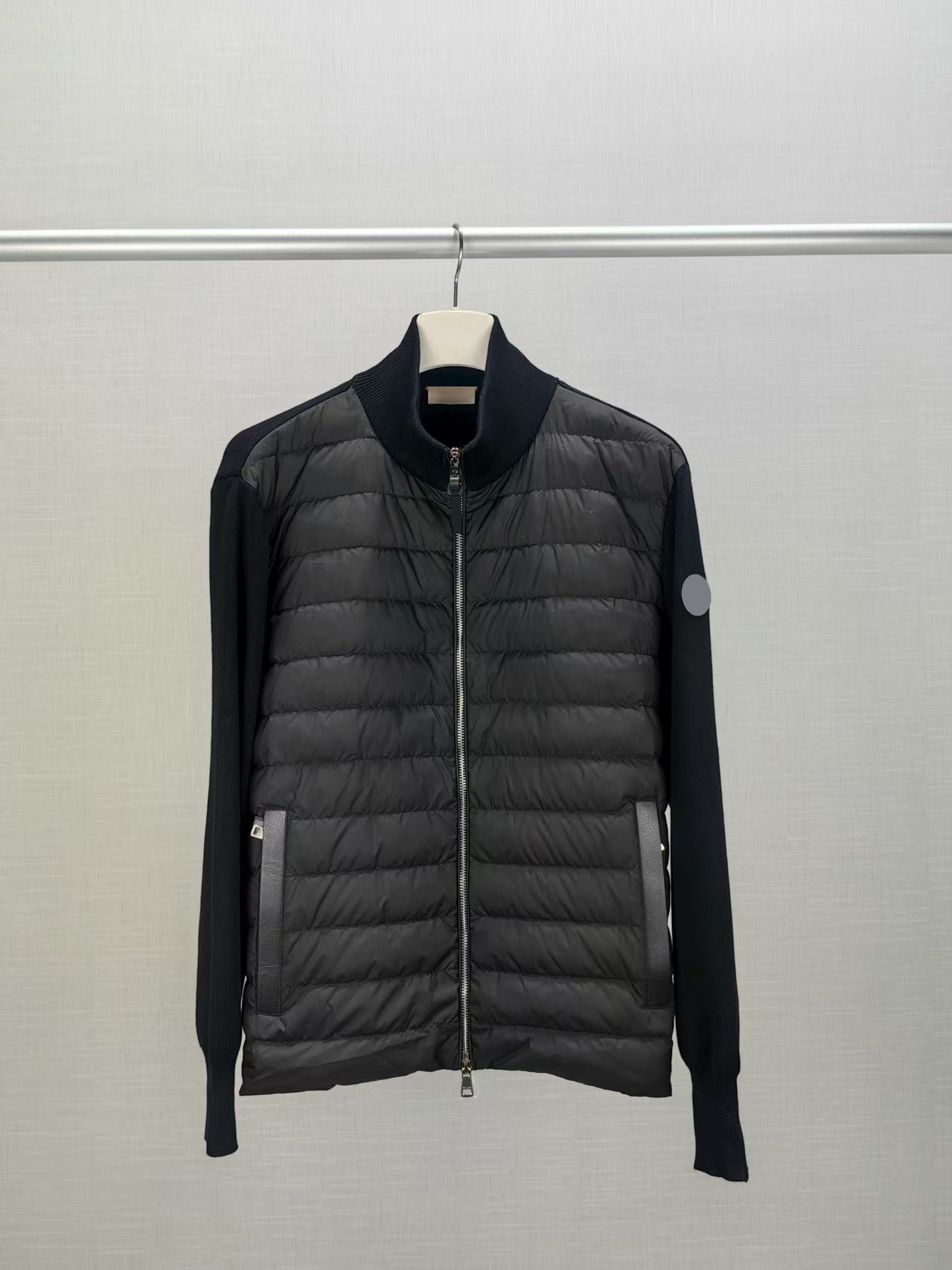 2 colors knitted Stitching mens jacket Brand Designer men knit jackets Shoulder pocket zipper France Luxury coat Size S-XL