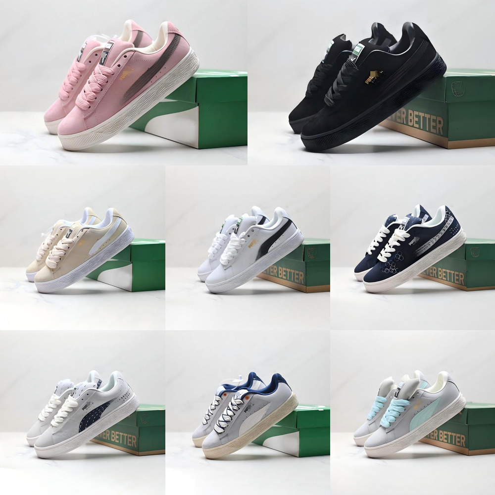 Chaussures de skateboard classiques à plateforme pour hommes et femmes, baskets en daim à lacets larges et épais, décontractées, pour la marche q
