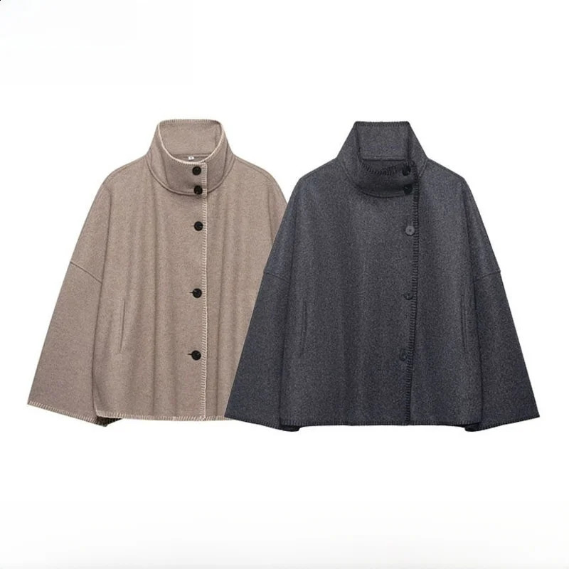 Spring Summer Arrival Womens Fashionable Wool Blend Jacket ZR Style Versatile Sewn Line Decorated 7522051 260826