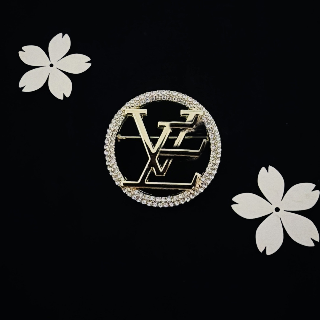 Luxury V Rhinestone Brand Letter Pins Brooch Designer Jewelry For Women Gold Broochs Unisex Classic Gifts