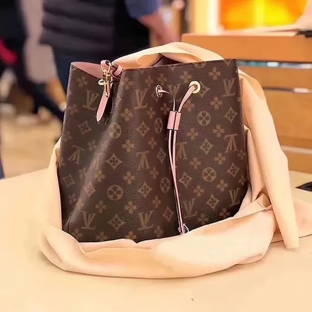 Designer Vintage Women Bucket bags Tote Bag Wallet for Leather Lady Chain Brown flower PINK Crossbody Shoulder Bags Handbag Luxury bag Purse Handbag