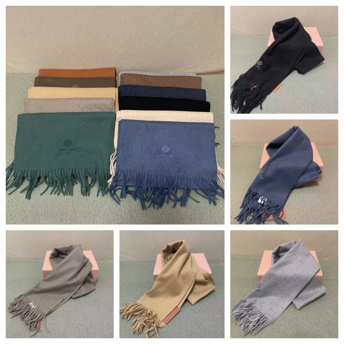 Scarves Designer Scarves Letter Embroidered Cashmere Knitted Scarf Autumn Winter Fashion Windproof Warm Soft Comfortable Fringe Unisex Scarf Shawl