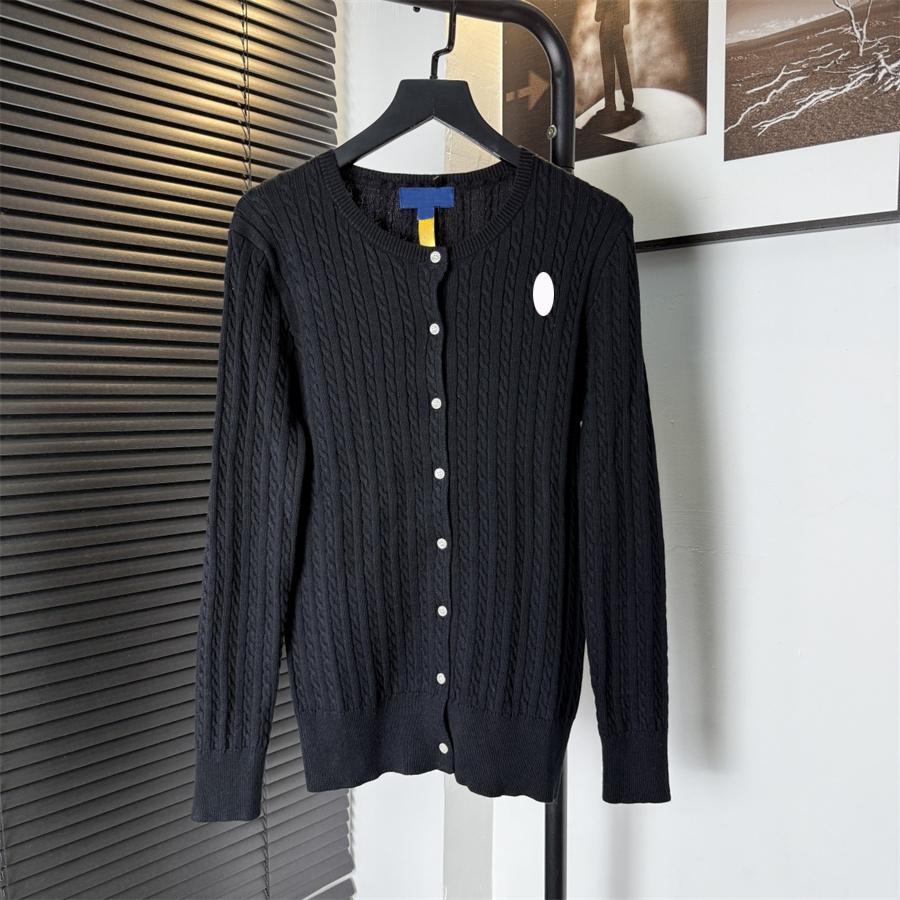 Designer Cardigan Femmes Veste Mode Cheval Modèle Cardigan Manteau De Luxe Casual Tricoté Vêtements D'extérieur Hiver Tenue Quotidienne Gilets À