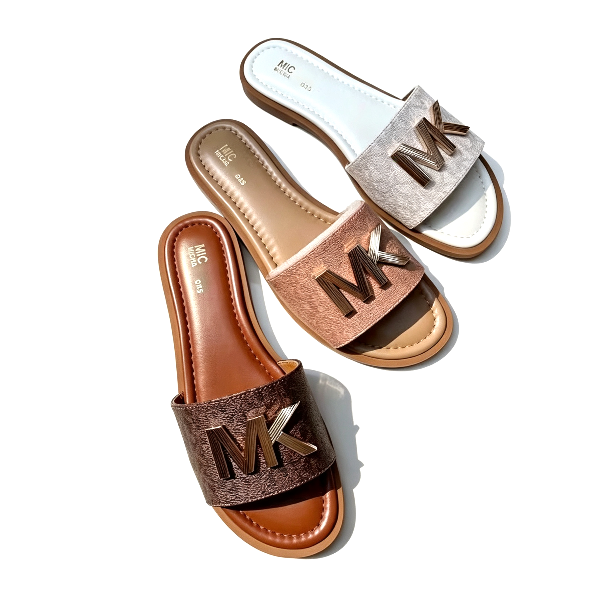 Fashion MK sandal slider Summer 1 1 Designer slippers woman Flat Sexy Beach pool Flip flop 10a luxurys mk slide Home open toe casual shoe womens tho