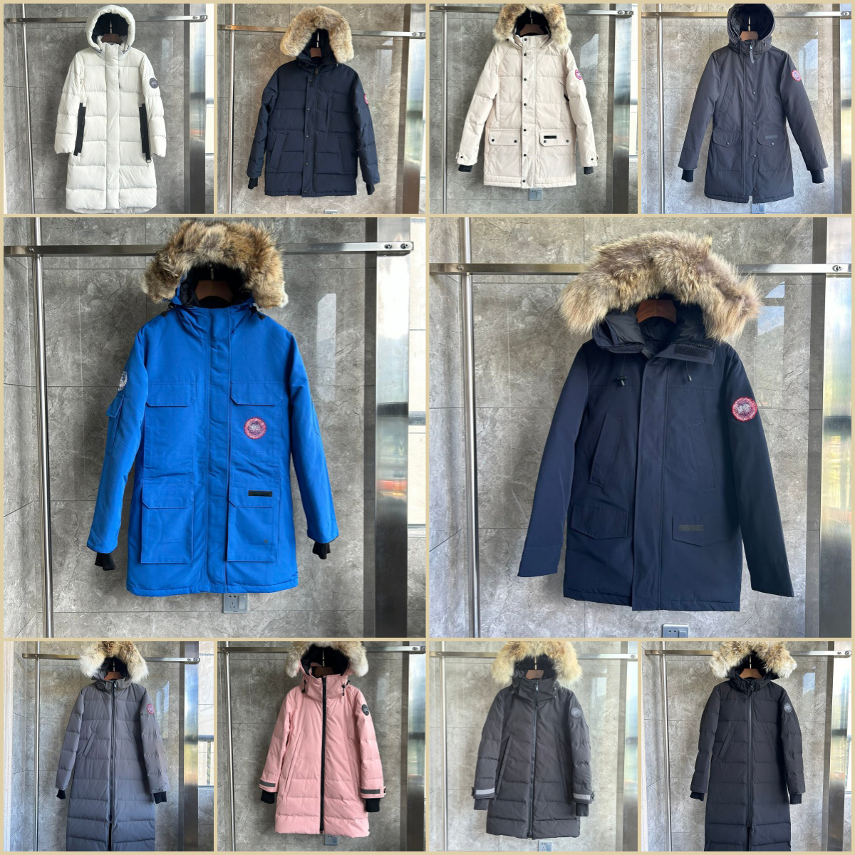 canada jacket Luxury Down Parka Mid-length puffer Windproof Water-Resistant Mens Fur Hood Insulated High Quality Winter Coat Outdoor Ski Hiking Cold