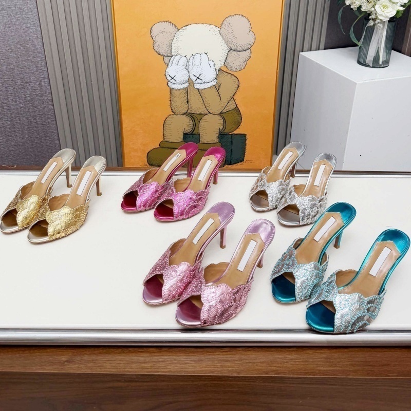 Top Quality Pineapple Rhinestone Stiletto Sandal Gold black Clear PVC Crystal Slingback Pumps Open Tos High Heels Women Luxury Designer Shine Glitte