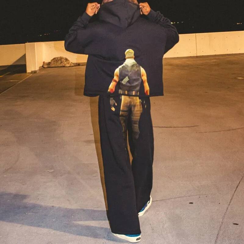 Men's Tracksuits 2 Pcs Hoodies Co ords Jonesy Tracksuit Character Printed Pattern Sets Simulation Funny Hip Hop Streetwear Unisex Boxy 8850