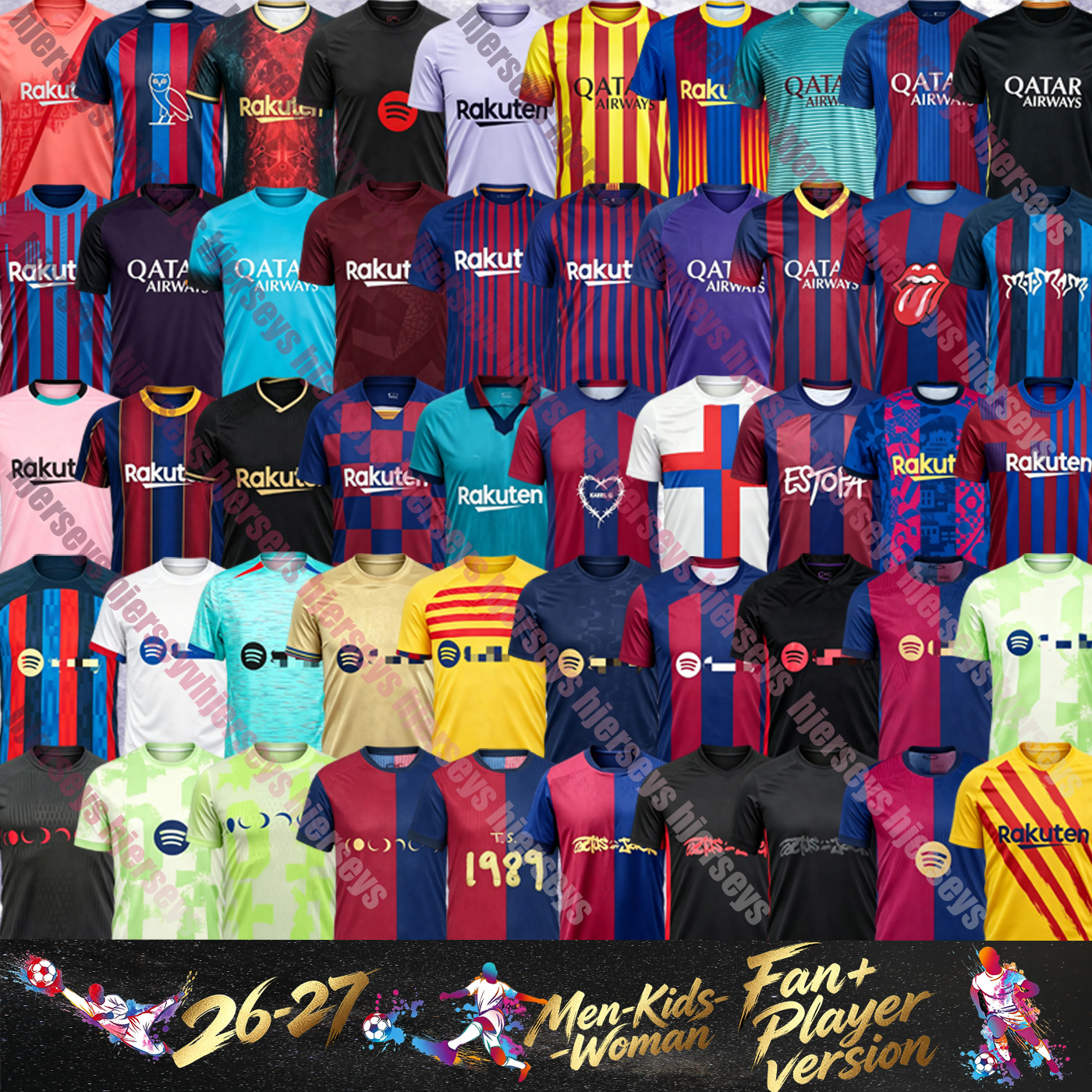 17 18 19 21 20 22 Barcelona LAMINE YAMAL Fußballtrikot Sonderversion GAVI LEWANDOWSKI PEDRI RAPHINHA KOUNDE FERMIN F. DE JONG OLMO 23 24 25 26 Barce