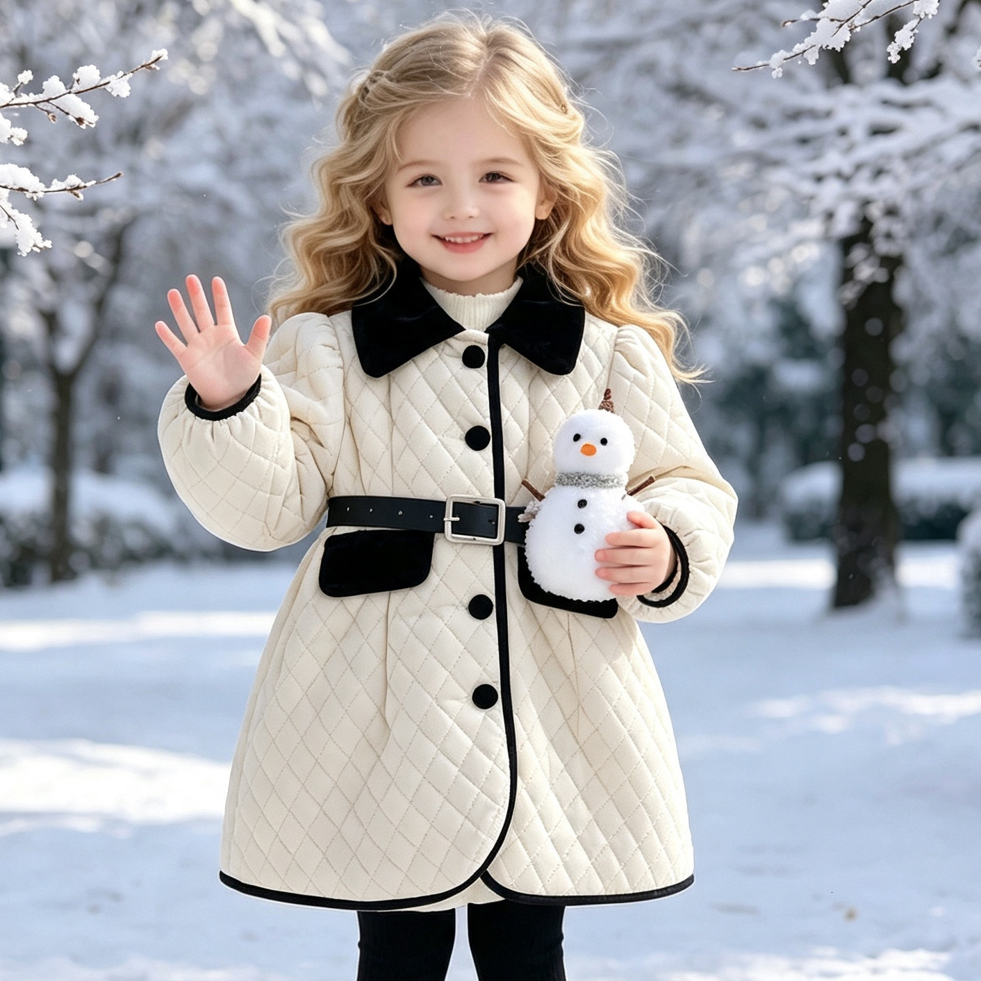 2026 New Girls' Quilted cologne Jacket Winter New Versatile Casual perfume Color Block Cotton Coat With Fleece Lining And Thickened Design Incl