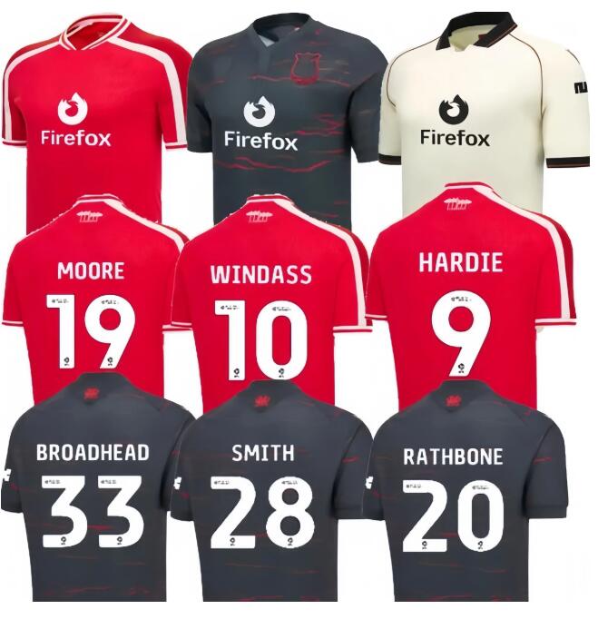 Wrexham 26 27 Jersey 2026 2027 Home Away Third Soccer Jerseys Fans Players Men Kids Football Shirt Kit S-4XL MOORE BROADHEAD WINDASS RATHBONE SMITH