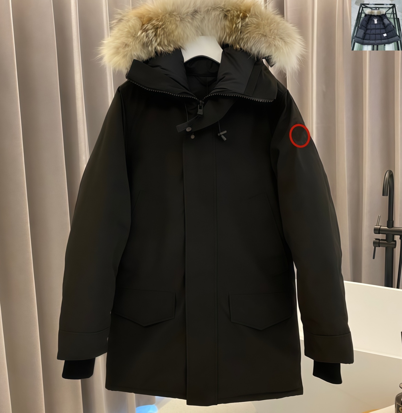 designer mens puffer jacket men parkas Parka Mid Length Hood