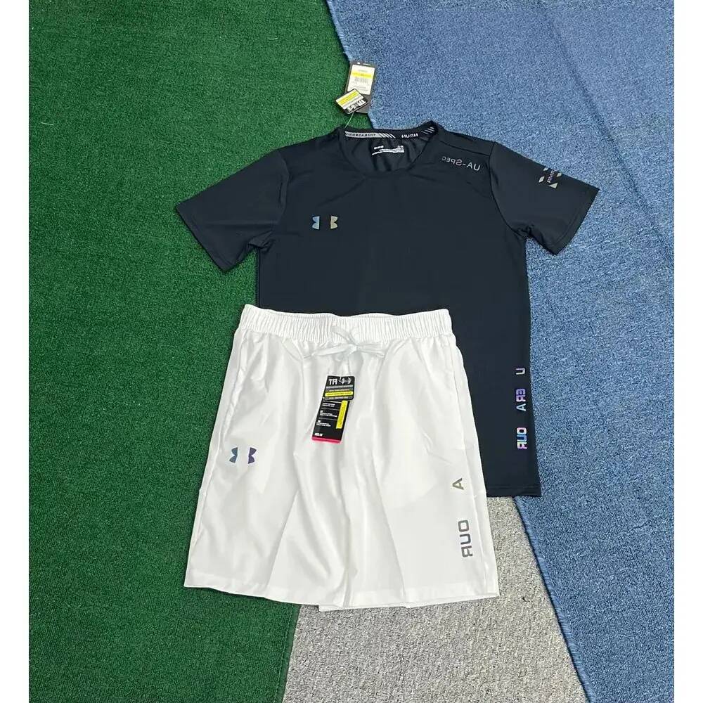 Under Amourr Tracksuits Designer Shirt Shorts Set Classic Reflection Icon Outdoor Casual Sportswear Breathable Summer High Street Hot Sale Tracksuit