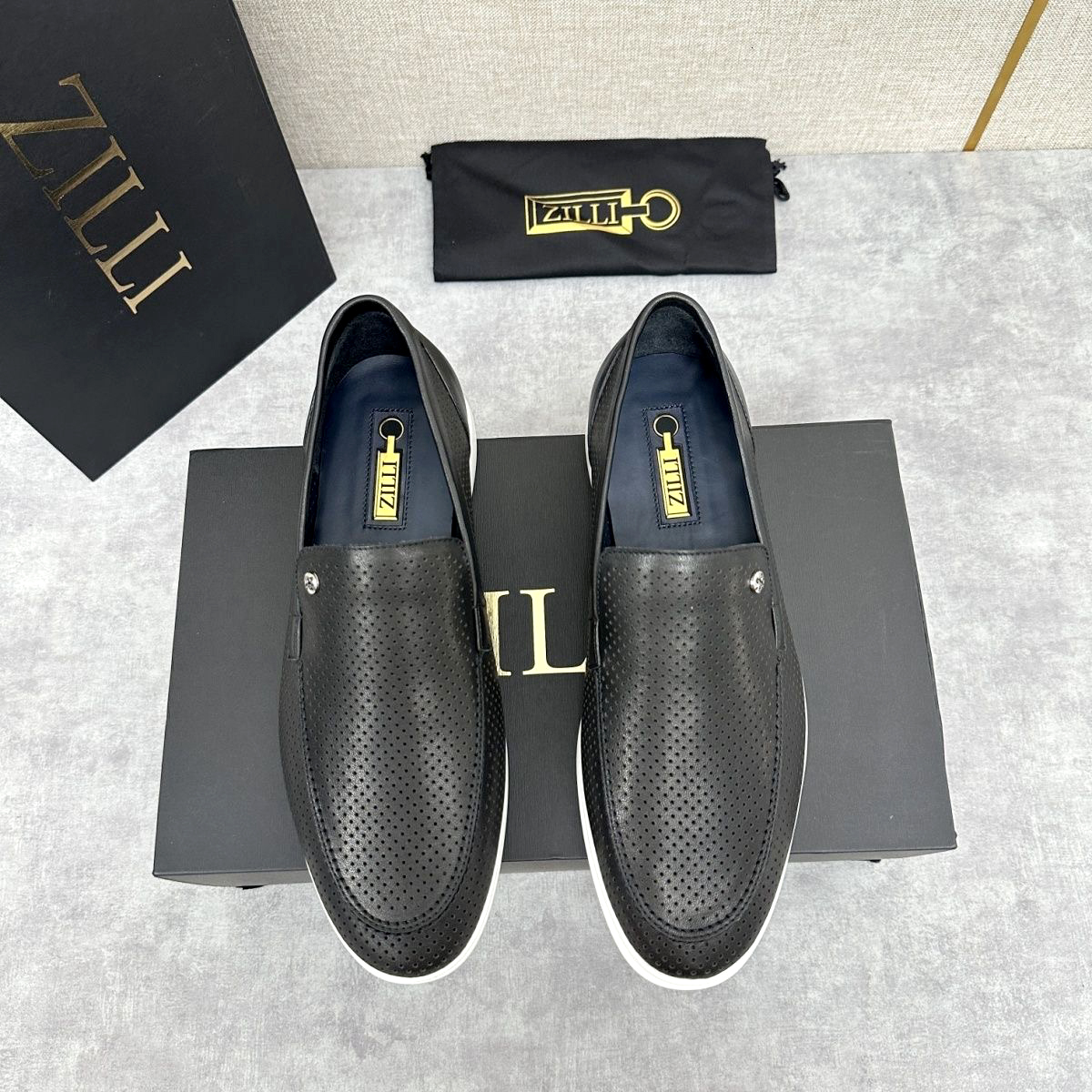 ZILLI moccasin High end loafer Flat Genuine Leather Designer casual shoe man sneaker Business Outdoor Retro Walking men luxury low top slip ons tenn