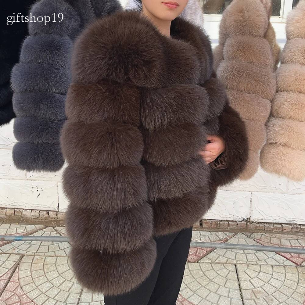 55 26ss Women's winter warm fur coat Raccoon Women Winter Fluffy Jacket Thick Warm Furry Outwear Faux Fur Coat new fashion