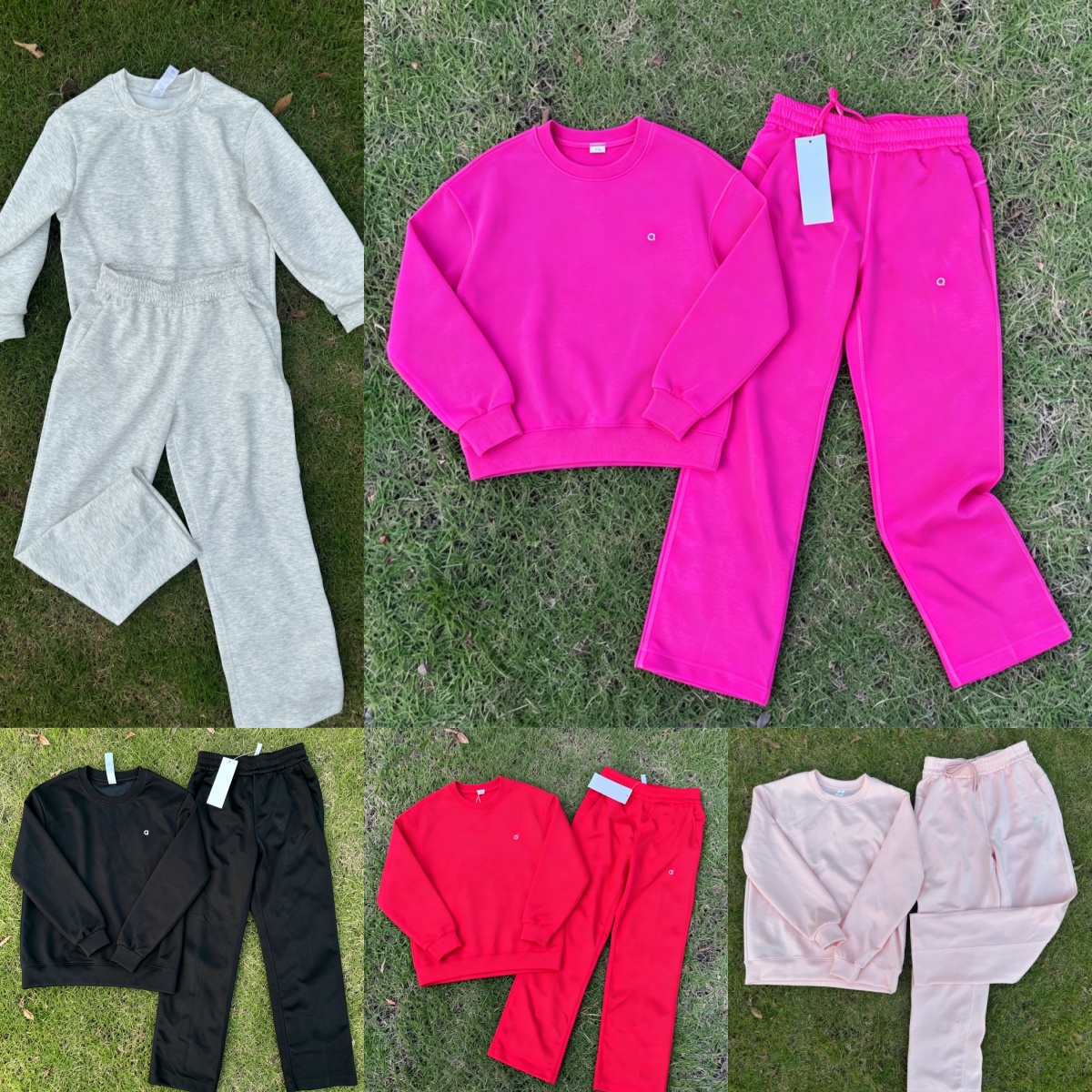 2756AO Nouveau adulte et enfants 3D argent couleur unie pull ample col rond sweats ou taille élastique cordon pantalon de sport Joker pull sport