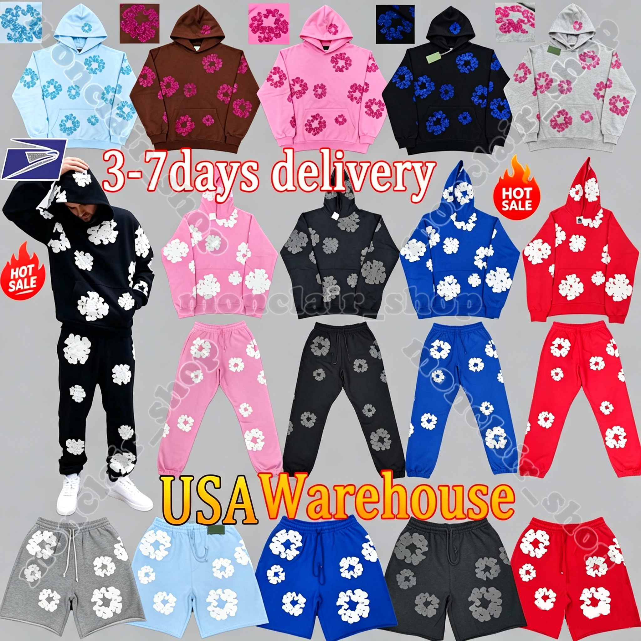 Felpa con cappuccio in denim Felpe con cappuccio pullover Felpe parke Stampa con lettera con cappuccio Designer per uomo e donna Pantaloni sportivi