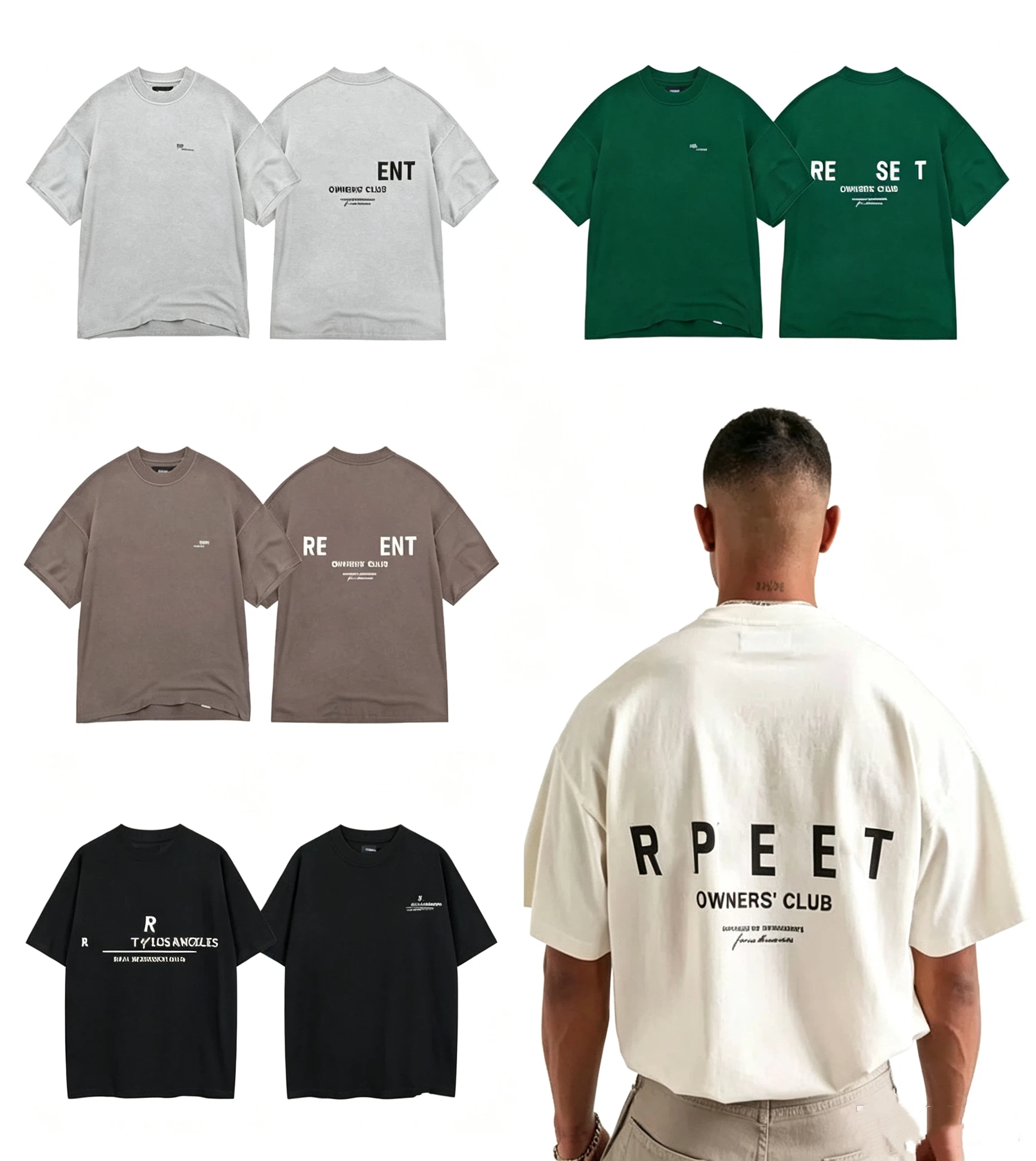 Camiseta de manga corta para hombre, camiseta informal con estampado de letras y logotipo pequeño, ajuste holgado, informal, Unisex