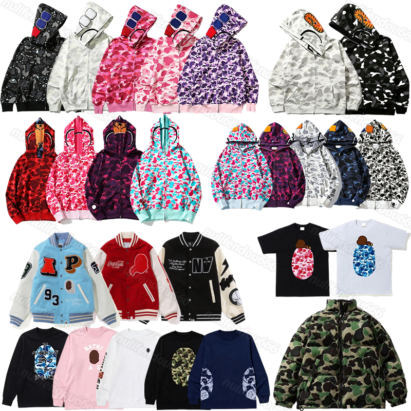 bapeses hoodie bapeeshoodie Shark Heren volledige zip hoodie camouflage sweatshirt jas voor mannen en vrouwen ontwerper casual bovenkleding 2026 202