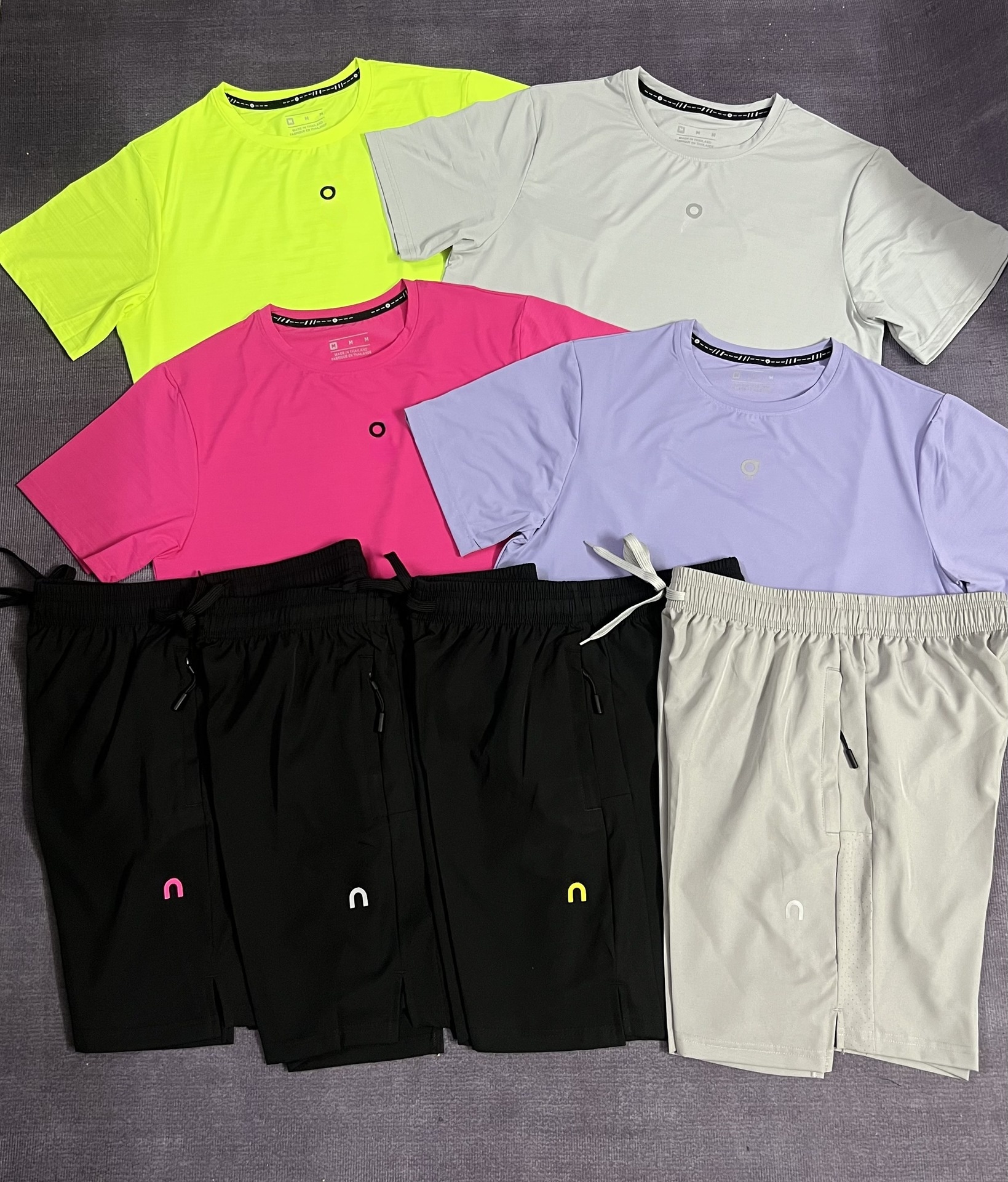 Quick-dry Running Sports Tracksuit Men Fashion Letter Print T-shirt Shorts 2 Pieces Set Breathable Training Tracksuit Summer